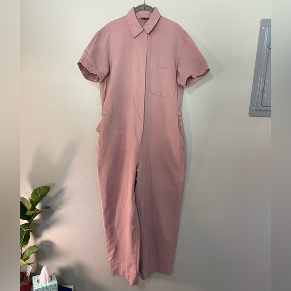 CLUB MONACO Utility Jumpsuit in Mauve (Flawed), L - Picture 1 of 7